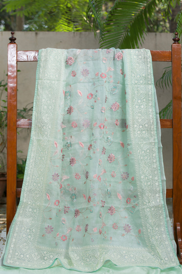 Gorgeous Green - Kota Silk Saree