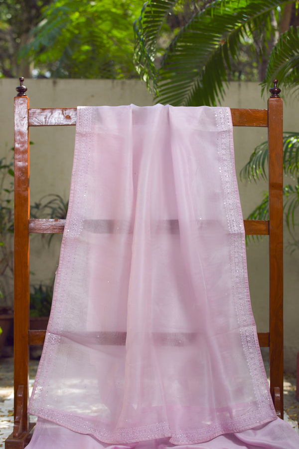 Lovender Organza Silk Saree