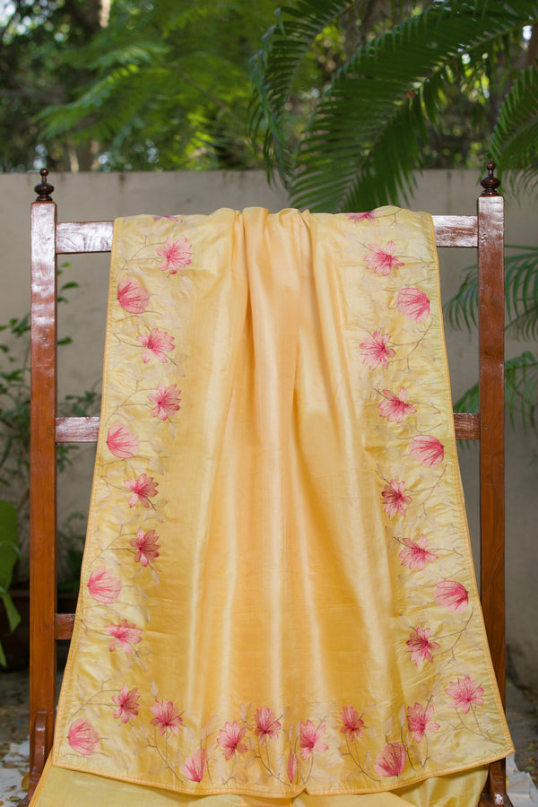 Summer Garden  - Tussar Silk Saree