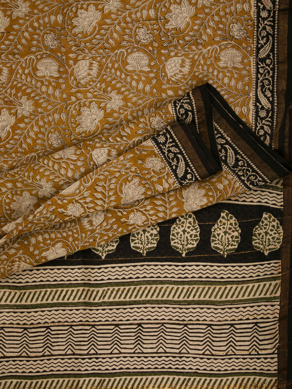 Eh Sinamika !  - Hand Block Printed Chanderi Silk Saree