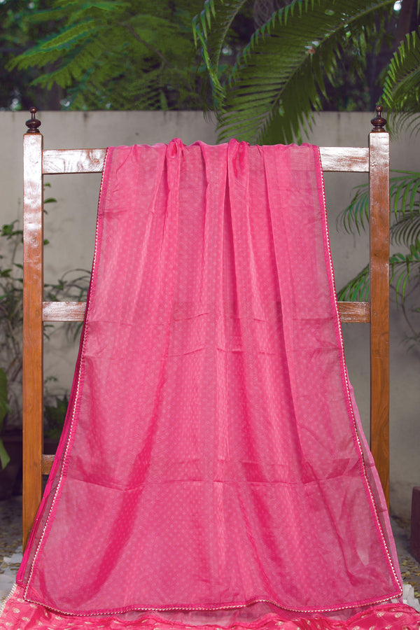 Happiness Is Pink  - Organza Saree