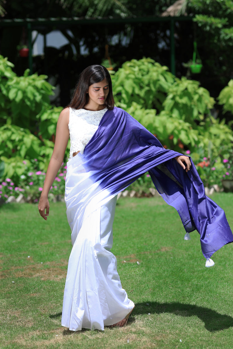Morning Glory - Pure Chanderi Silk Saree