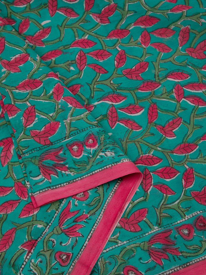 Cape Town - Hand block Printed Mul Saree