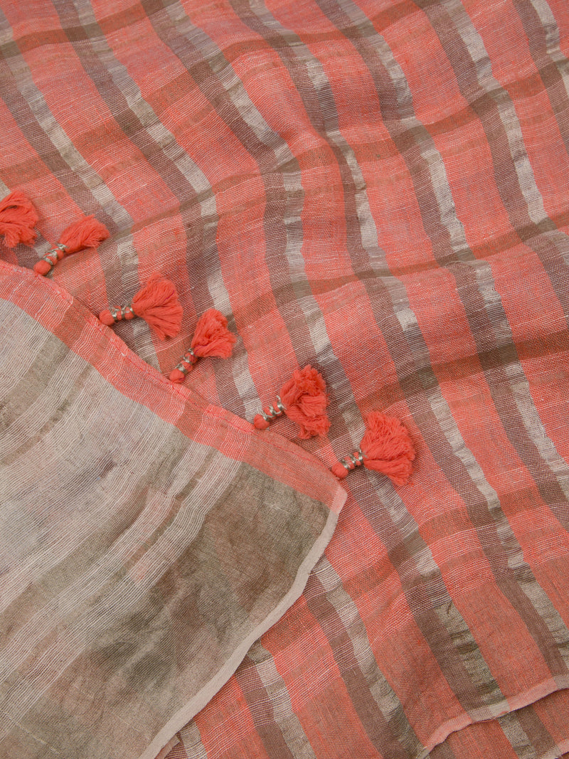 Dream & Shine -  Handwoven Linen Saree