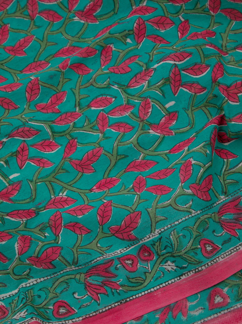 Cape Town - Hand block Printed Mul Saree