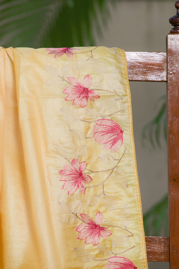 Summer Garden  - Tussar Silk Saree
