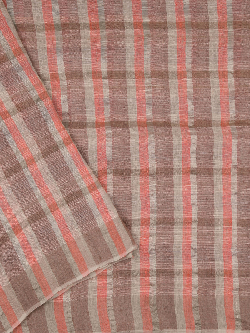 Sunday Mornings -  Handwoven Linen Saree