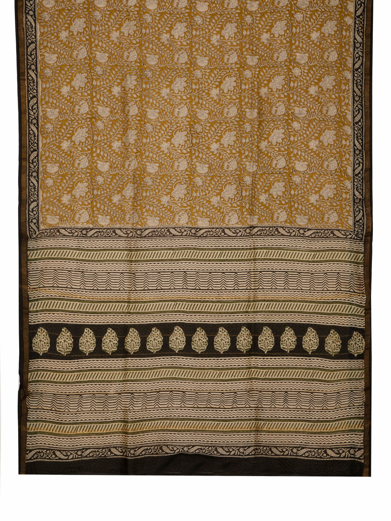 Eh Sinamika !  - Hand Block Printed Chanderi Silk Saree