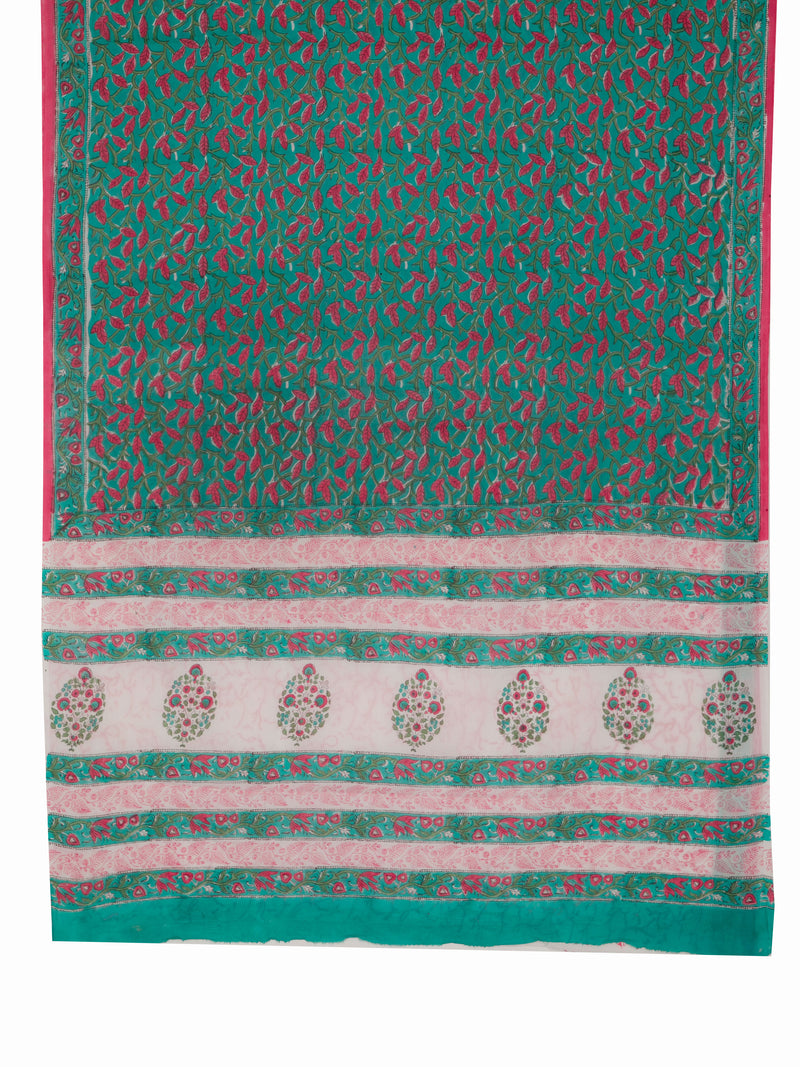 Cape Town - Hand block Printed Mul Saree