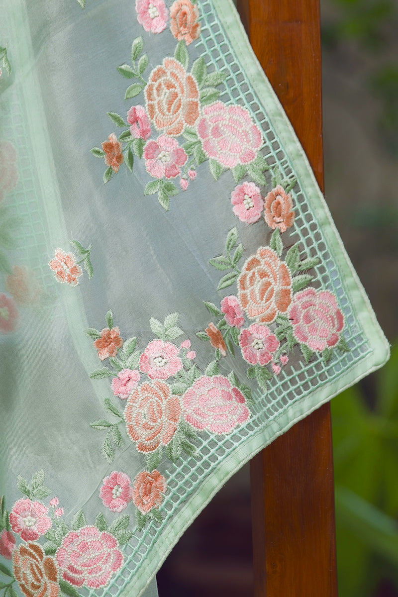 Glorious Garden  - Silk Organza Saree