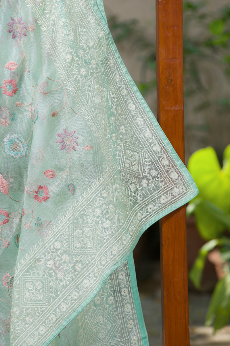 Gorgeous Green - Kota Silk Saree