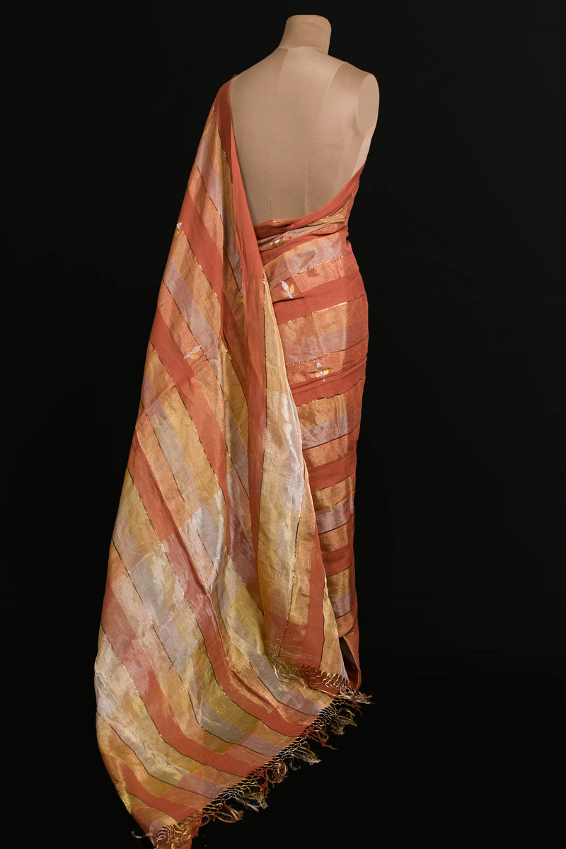 earthen tone saree 