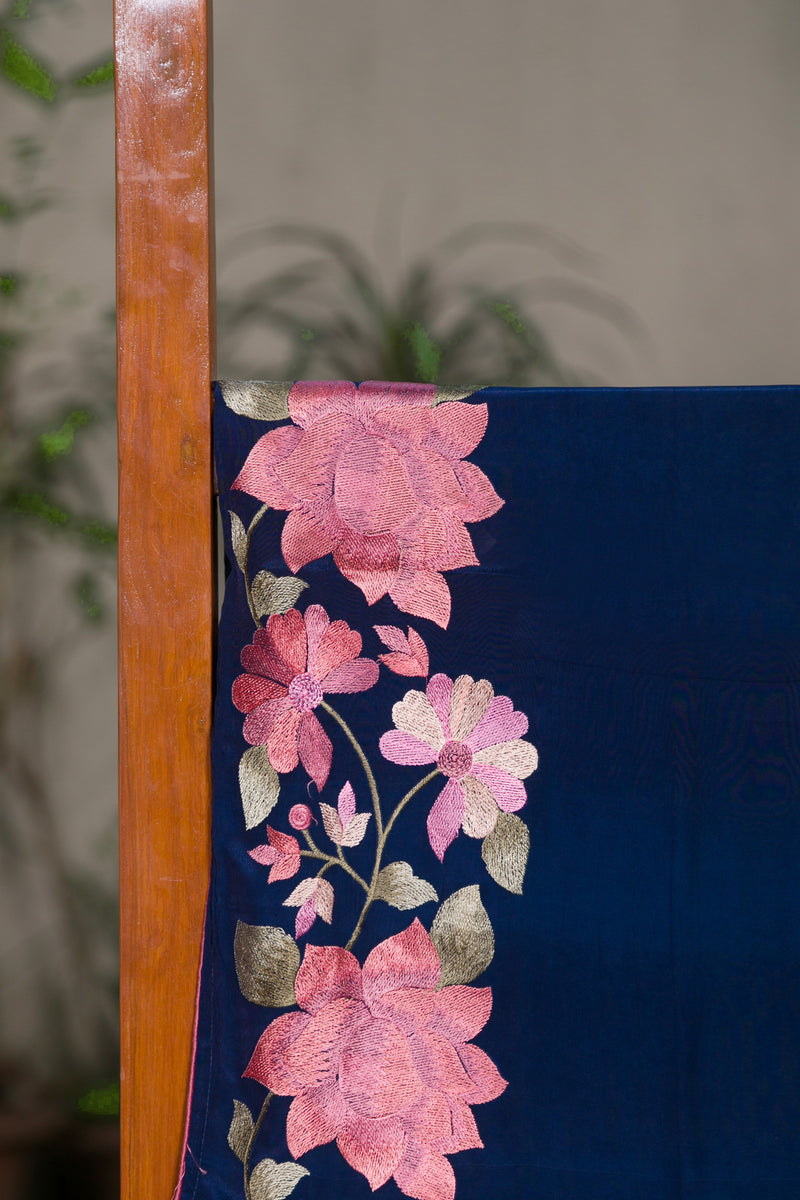Rosealine Blue - Organza Saree