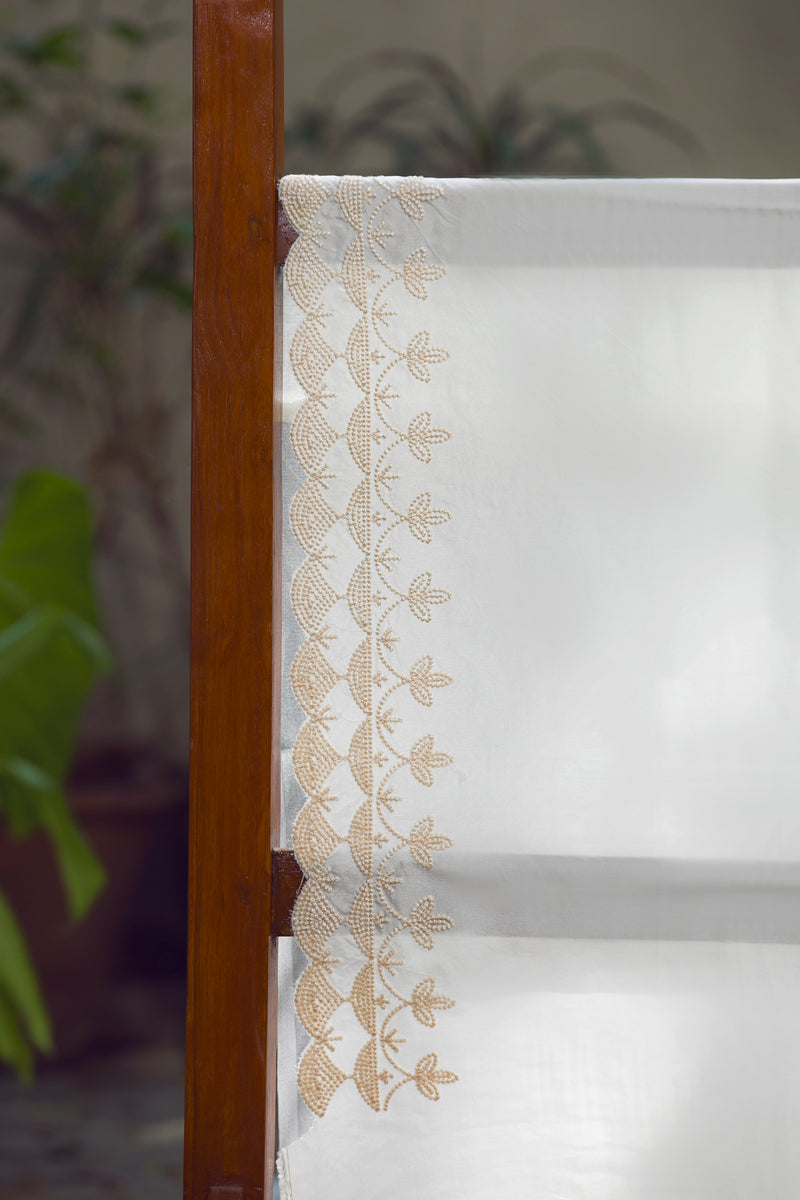 Snow Garden  - Silk Organza Saree