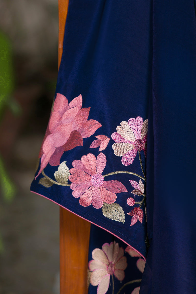 Rosealine Blue - Organza Saree
