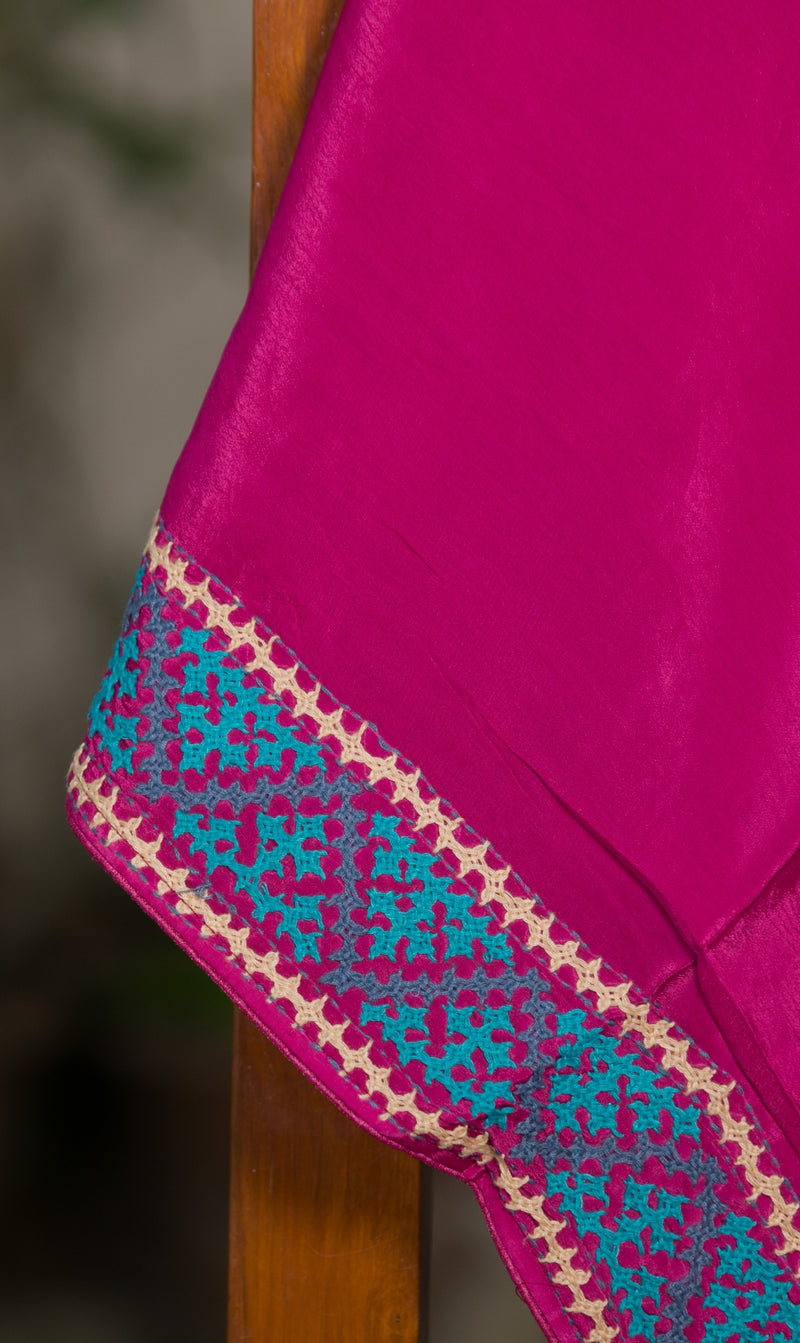 organza with embroidery blouse