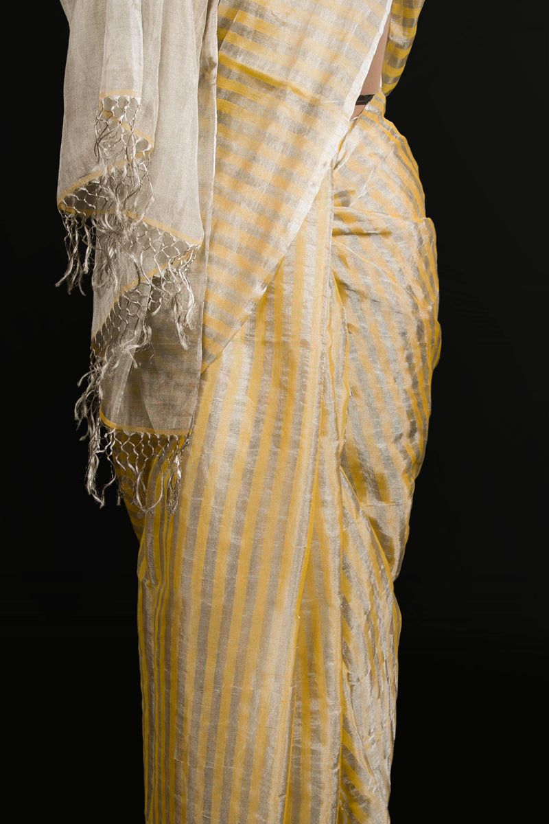 Yellow Tissue Saree